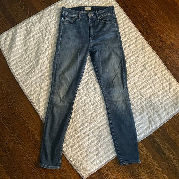 Mother High Waisted The Looker Ankle Jeans in Double Shot Espresso Size 25 - Picture 2 of 8